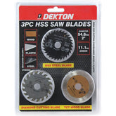 Dekton 3pc Mini Blades Wood Diamond Hss Steel Cutting Disc Blade 2"